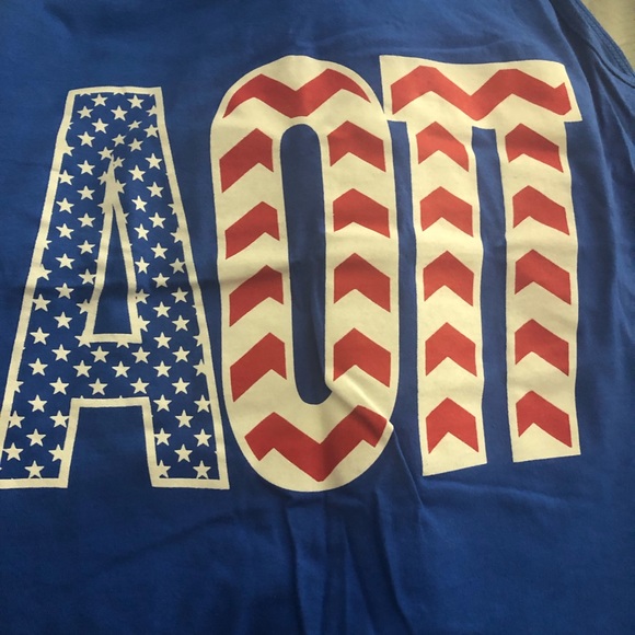 🆕 NWOT Alpha Omicron Pi USA Tank - Picture 2 of 3